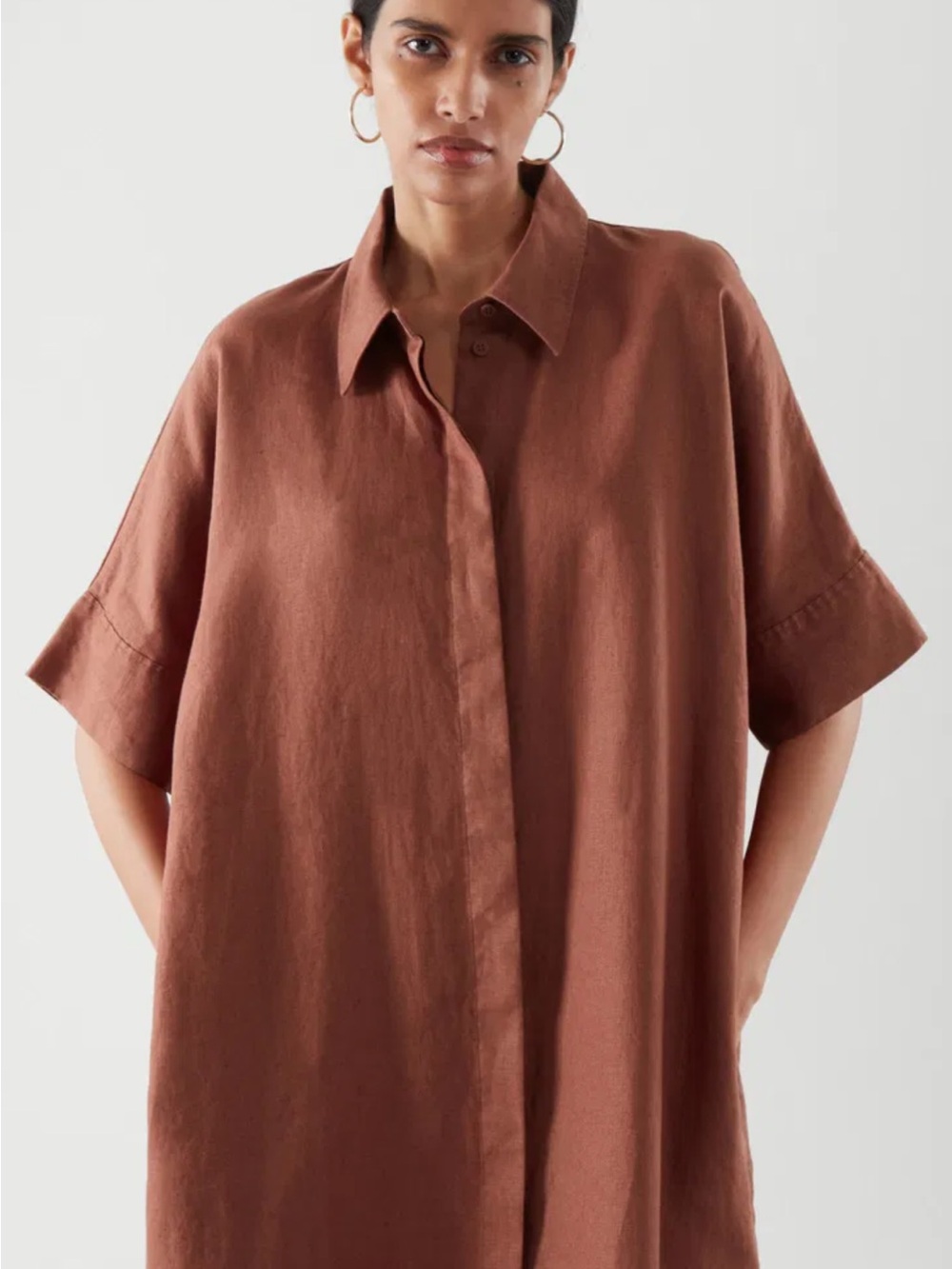 COS Linen Shirt Dress - Picture 2 of 9